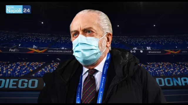 De Laurentiis nello Stadio Maradona vuoto