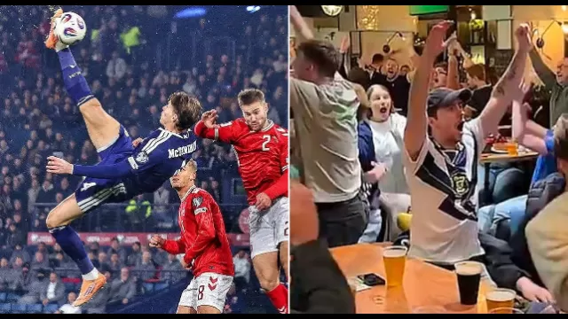 Gol Mctominay in Scozia-Danimarca